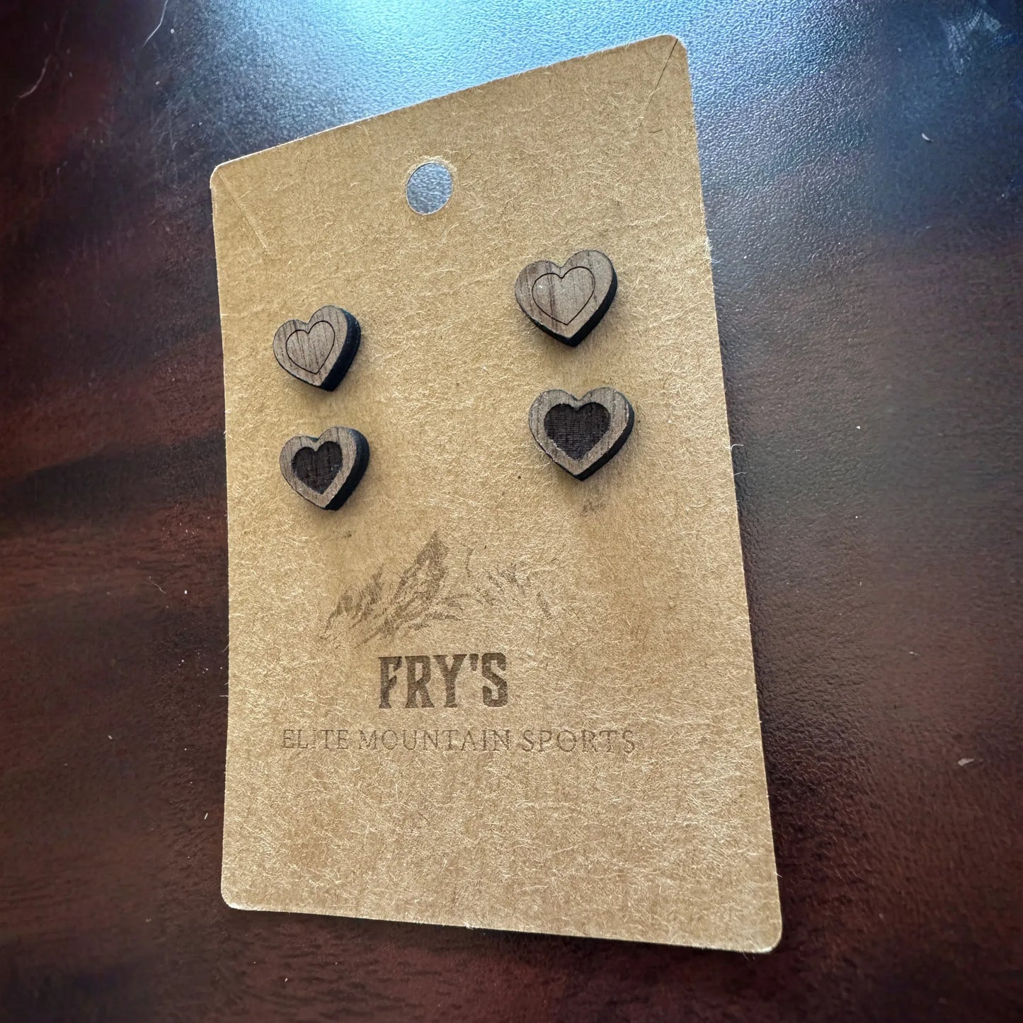 Heart Shaped Engraved Studded Earrings