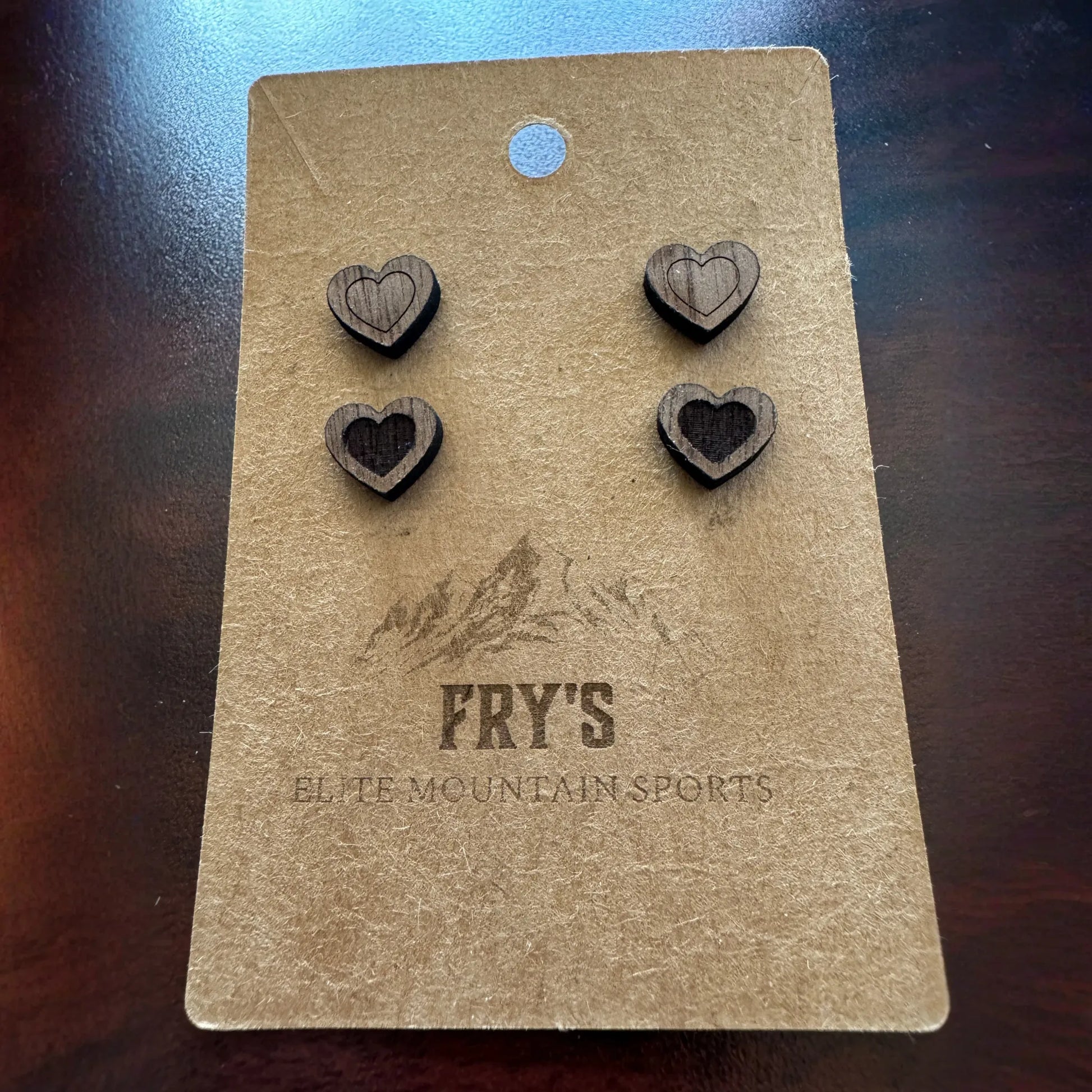Heart Shaped Engraved Studded Earrings