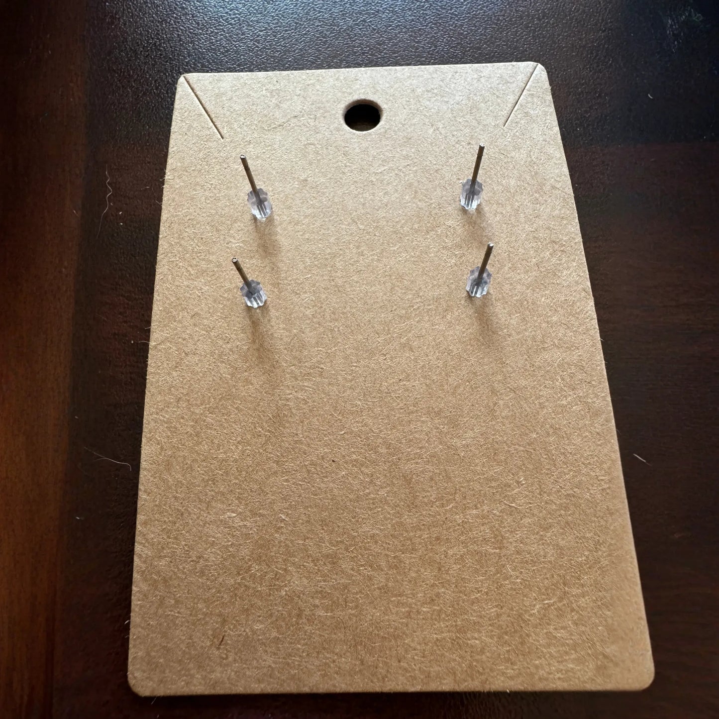 Heart Shaped Engraved Studded Earrings