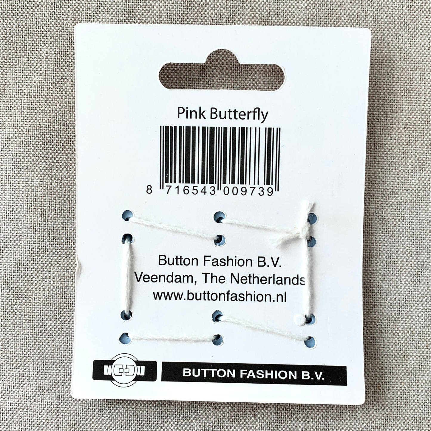 Pink Butterfly - Confetti Minis Buttons - 2 Hole