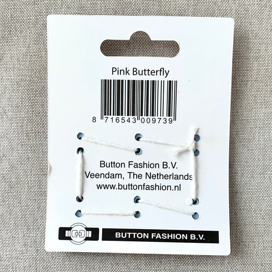 Pink Butterfly - Confetti Minis Buttons - 2 Hole