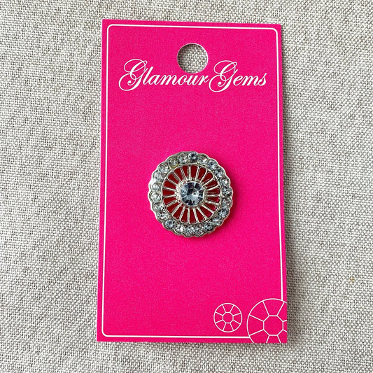 5217 Bespoke - Glamour Gems - Shank Button - 22mm - Clear