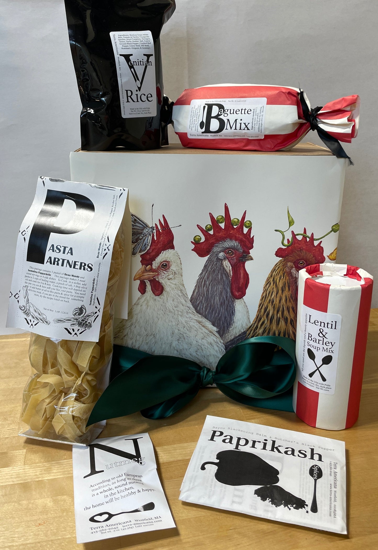 Old World Comfort Gift Box - Pasta Partners, Corsican White Bean Stew, Venetian Rice, Baguette Mix, Paprikash