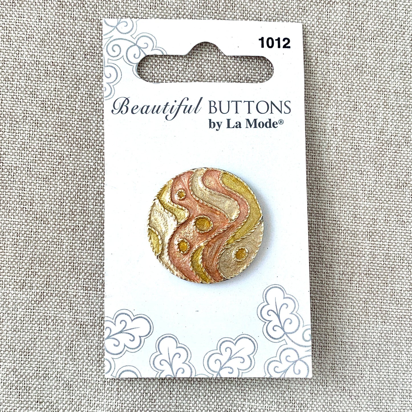 1012 Beautiful Buttons Metallic Desert - La Mode - 1 Hole - 25mm - Pastel Metallic