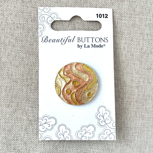 1012 Beautiful Buttons Metallic Desert - La Mode - 1 Hole - 25mm - Pastel Metallic
