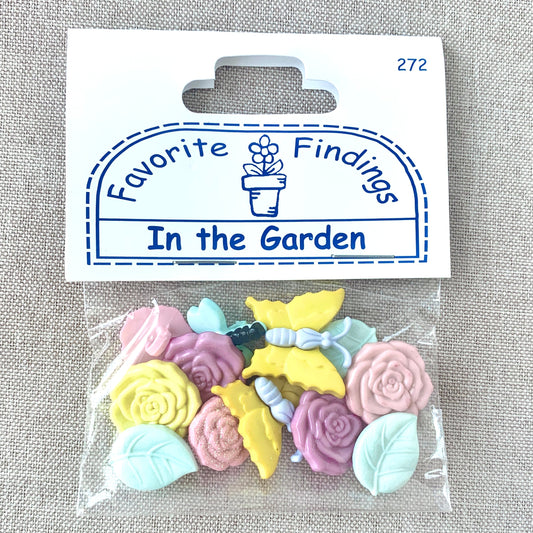 272 In The Garden - Favorite Findings - 1 Hole Shank Button - - Pastel