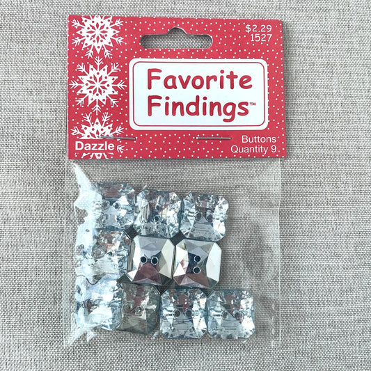 1527 Dazzle - Favorite Findings - 2 Hole Buttons - - Metallic