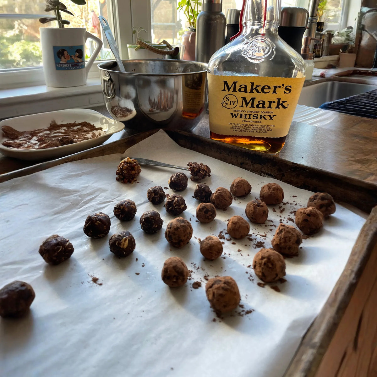 1 pc / Bourbon Balls - Black Bag white color tag