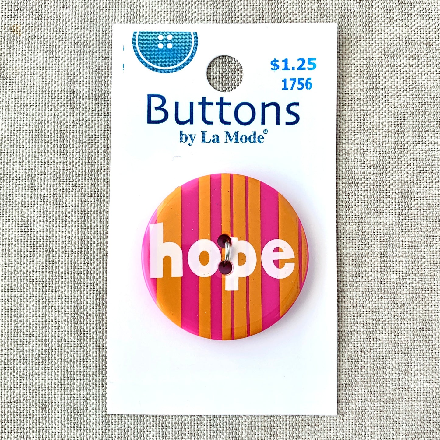 1756 Hope - La Mode - 2 Holes - 34mm - Pink and Orange