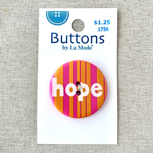1756 Hope - La Mode - 2 Holes - 34mm - Pink and Orange