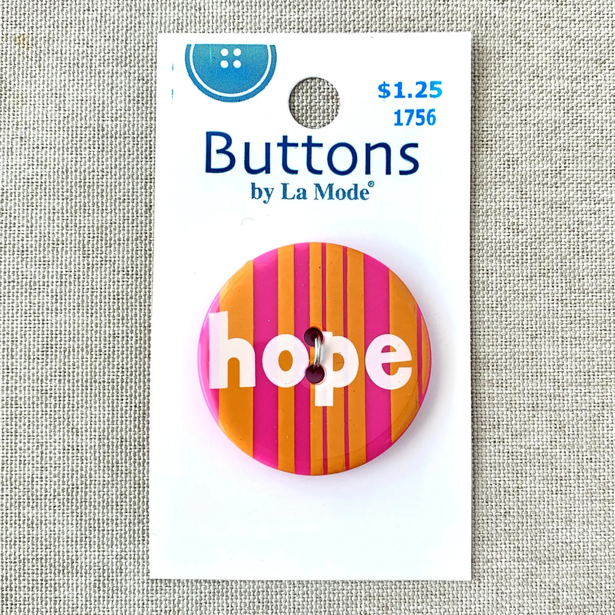 1756 Hope - La Mode - 2 Holes - 34mm - Pink and Orange