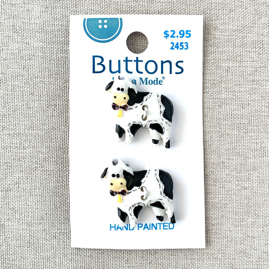 2453 Cow - La Mode - 1 Hole - Shank - Assorted Sizes