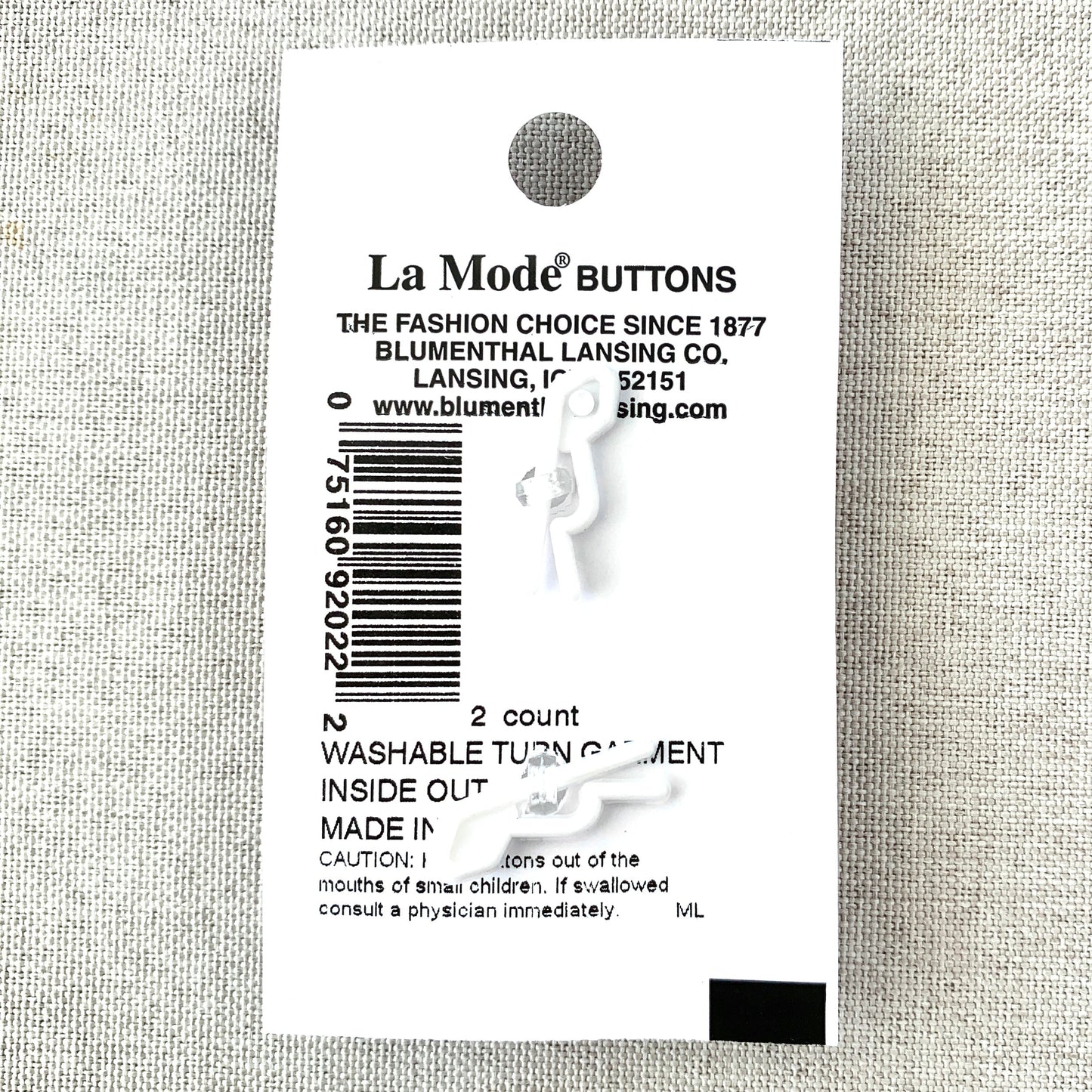 1461 Soccer Ball - La Mode - 1 Hole - Shank - Assorted Sizes