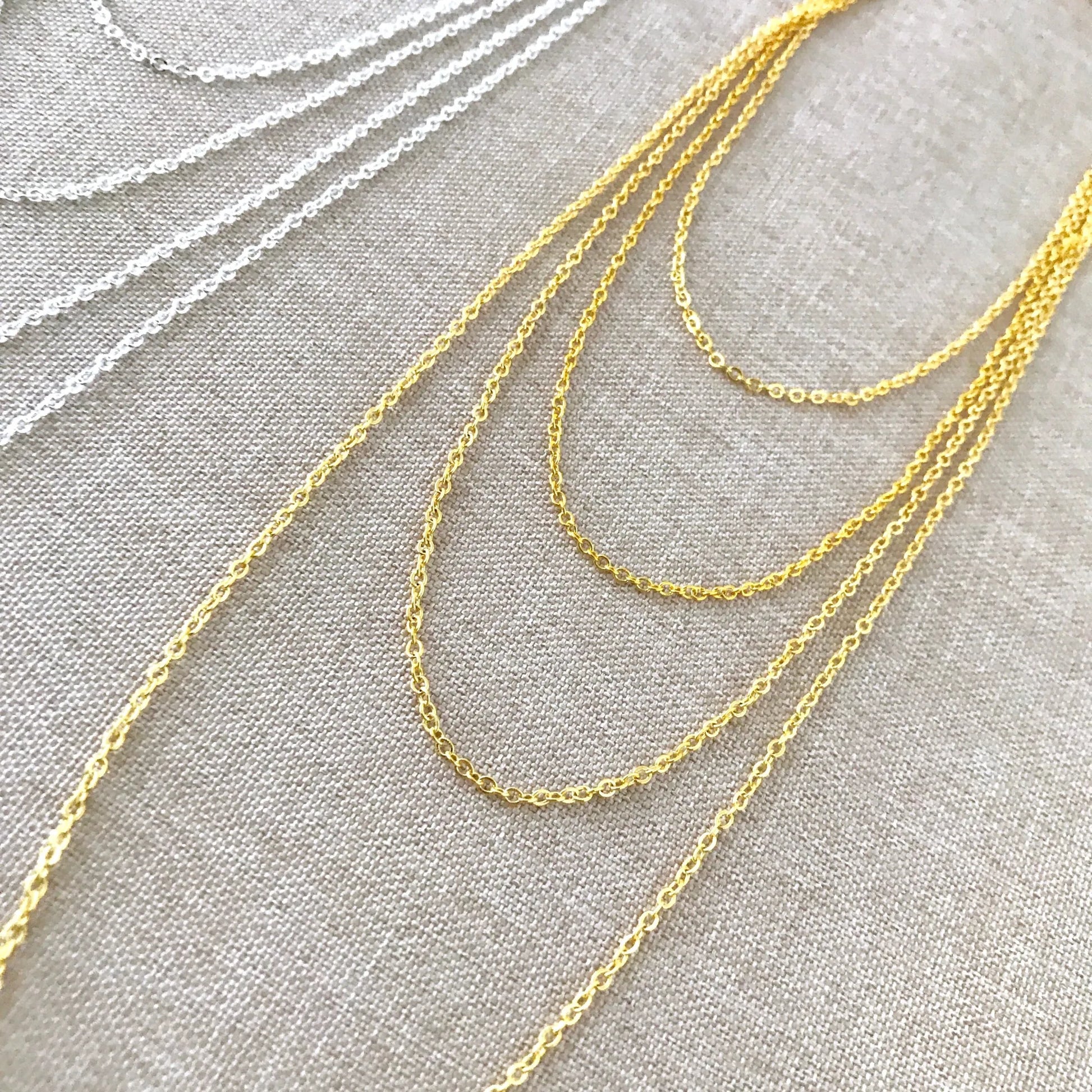 16" - 18KT Yellow Gold Filled Chain - Dainty Fine - 16" - 16 Inch Necklace - Lobster Claw Clasp