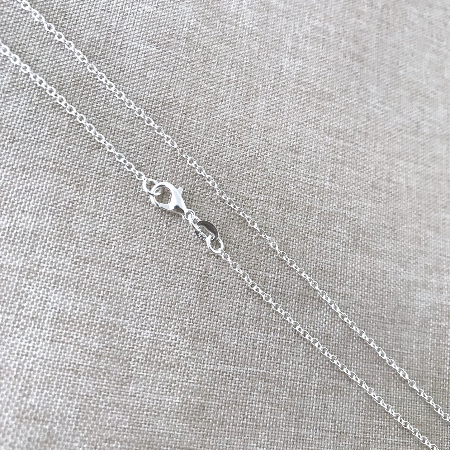 18" - 925 Sterling Silver Filled Necklace Chain - Dainty Fine - 18" - 18 Inch - Lobster Claw Clasp - .925 Stamped - Cable Chain - Silver fill