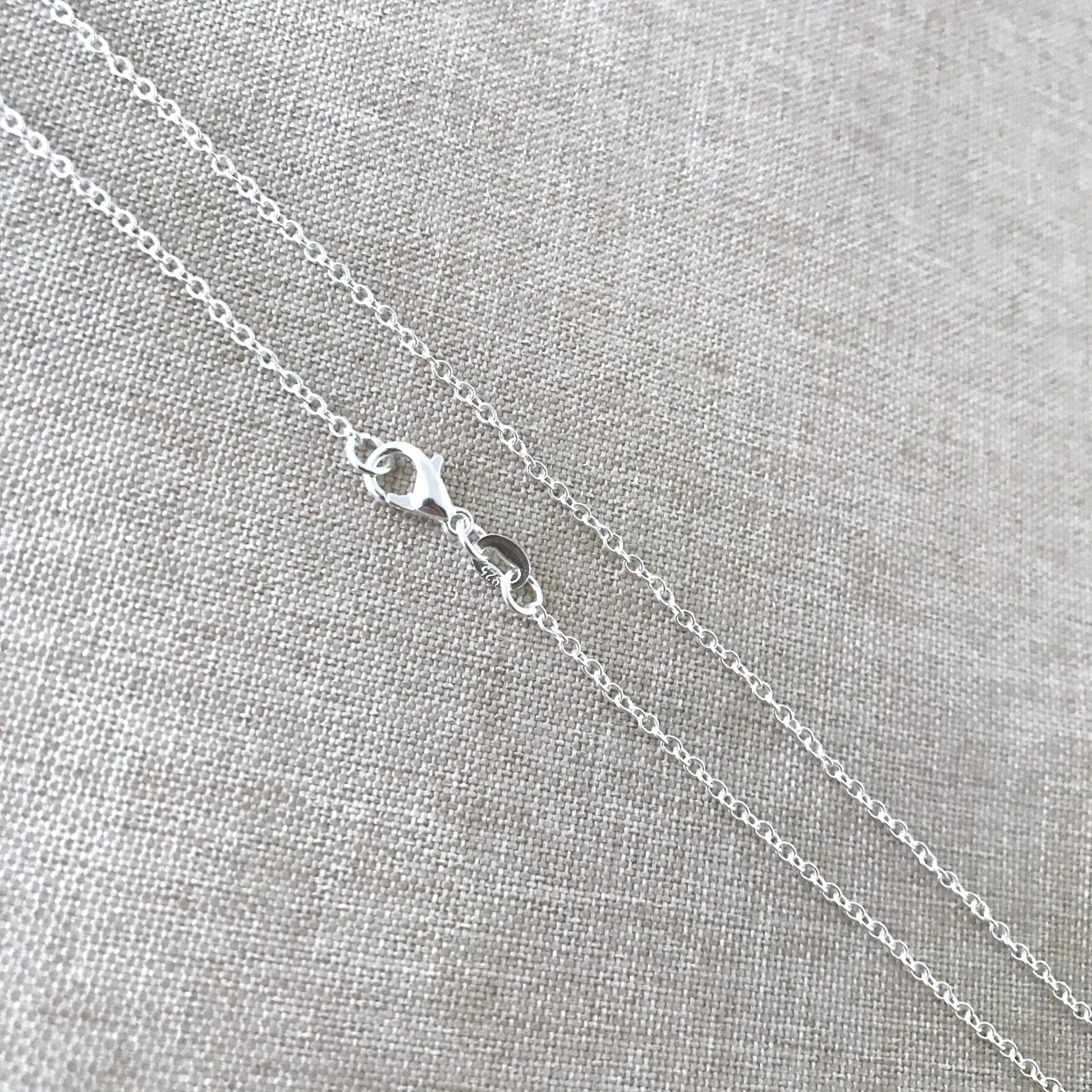18" - 925 Sterling Silver Filled Necklace Chain - Dainty Fine - 18" - 18 Inch - Lobster Claw Clasp - .925 Stamped - Cable Chain - Silver fill