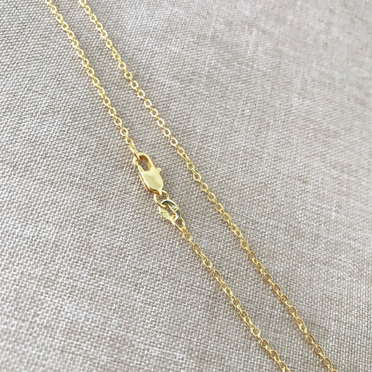 18" - 18KT Yellow Gold Filled Chain - Dainty Fine - 18" - 18 Inch Necklace - Lobster Claw Clasp - 18 Karat KT YGF - Cable Chain