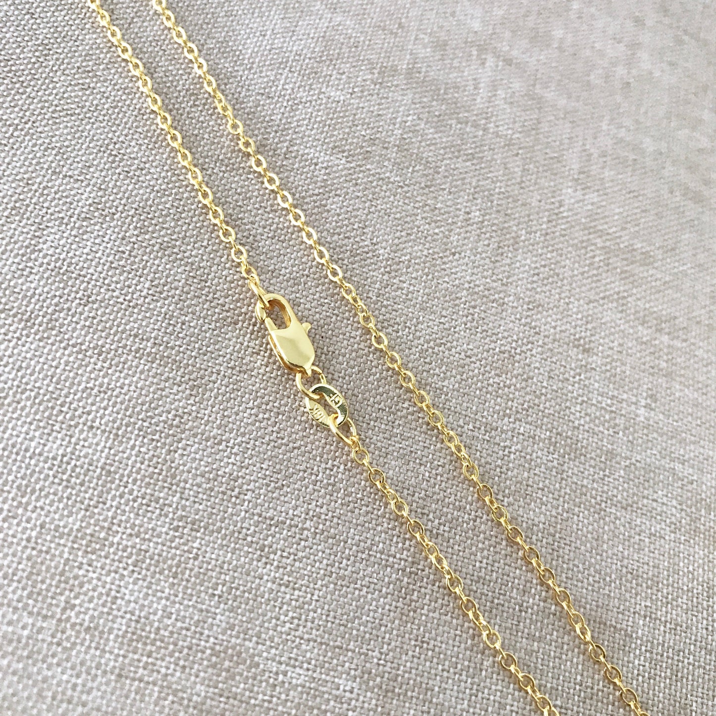 20" - 18KT Yellow Gold Filled Chain - Dainty Fine - 20" - 20 Inch Necklace - Lobster Claw Clasp - 18 Karat KT YGF - Cable Chain