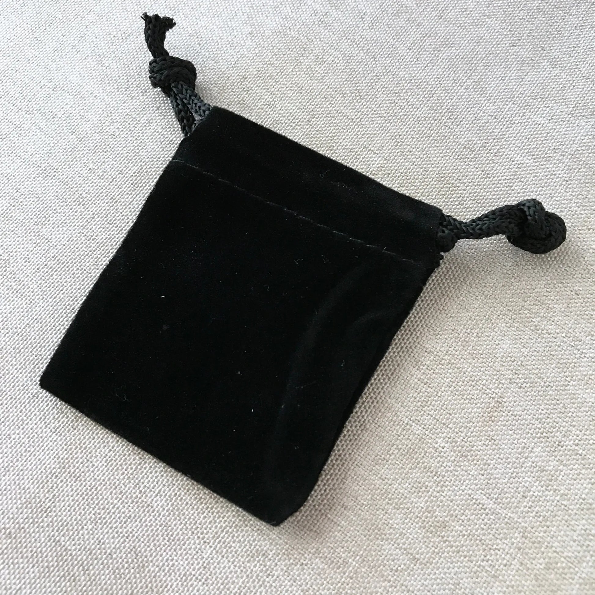 Black Velvet Drawstring Pouches - 2" x 2.5" - Black - Velvet Drawstring Bag