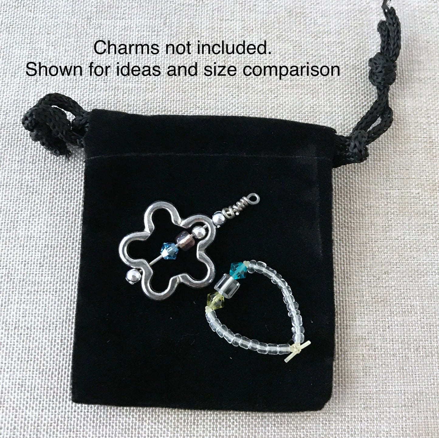 Black Velvet Drawstring Pouches - 2" x 2.5" - Black - Velvet Drawstring Bag
