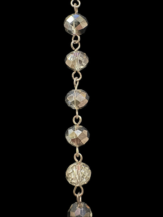 Beaded chain: Gray Crystal