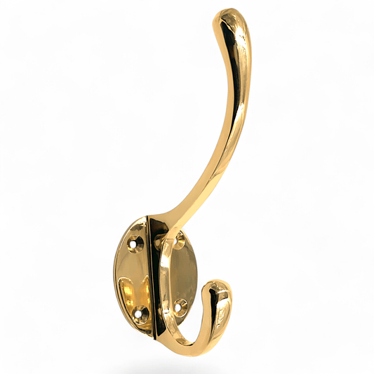 Brass Polished Classic Brass Hat & Coat Hook