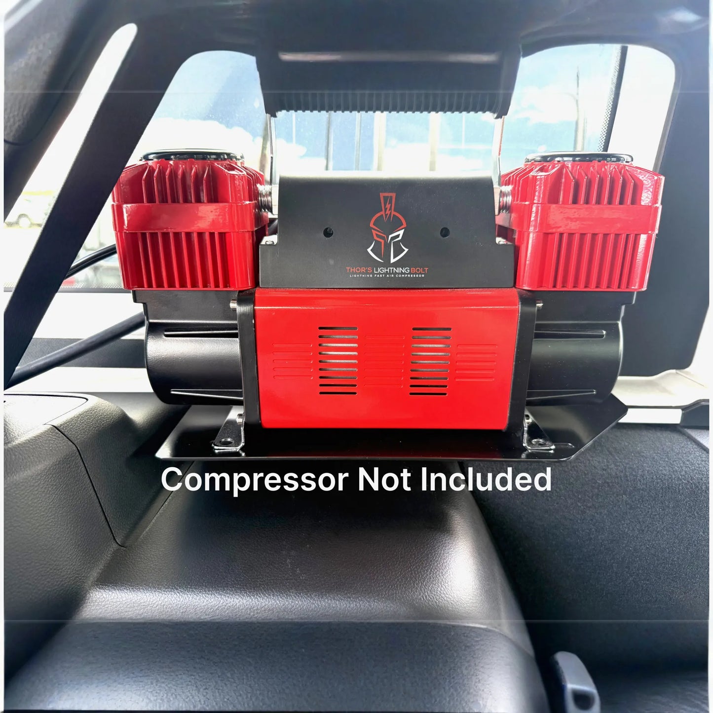 Thor's Lightning Refuge MOLLE Portable Air Compressor Storage Mount for Jeep Wrangler JLU 4-Door Hard Top 2018-2024