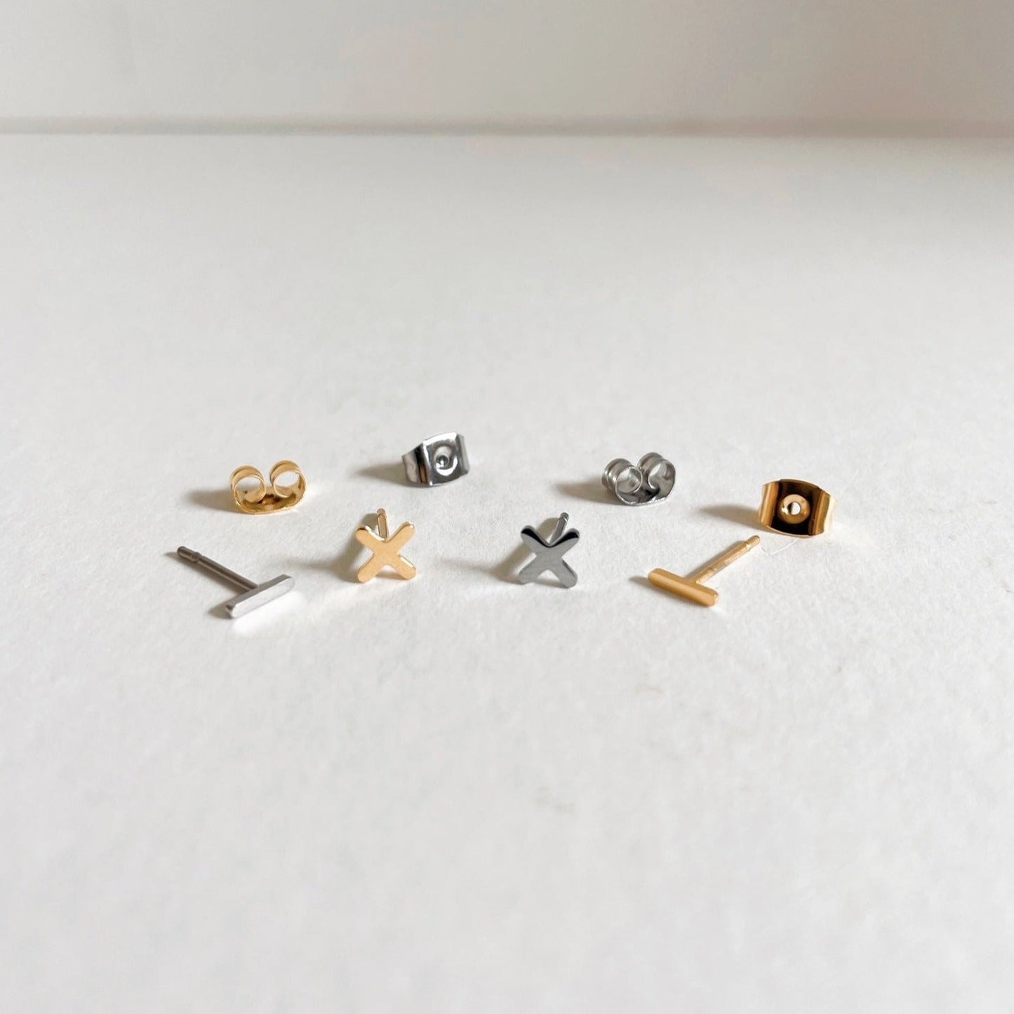 Mathematics Metal Stud Earrings