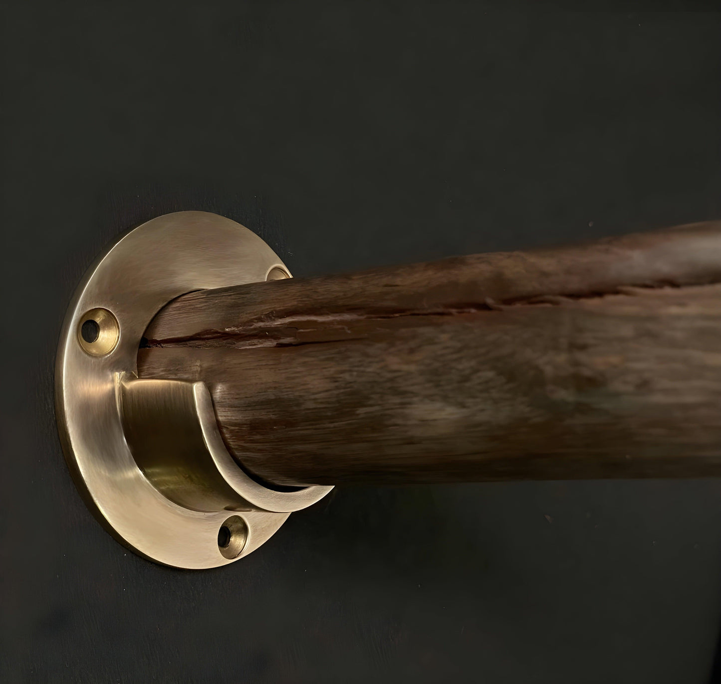 Closet Rod Bracket Set for 1-1/4"- Antique Brass