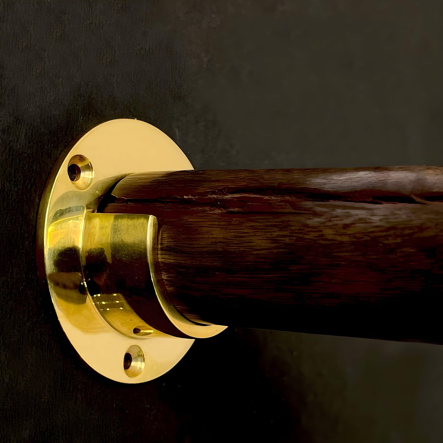 Closet Rod Bracket Set for 1-1/4"- Unlacquered Polished Brass