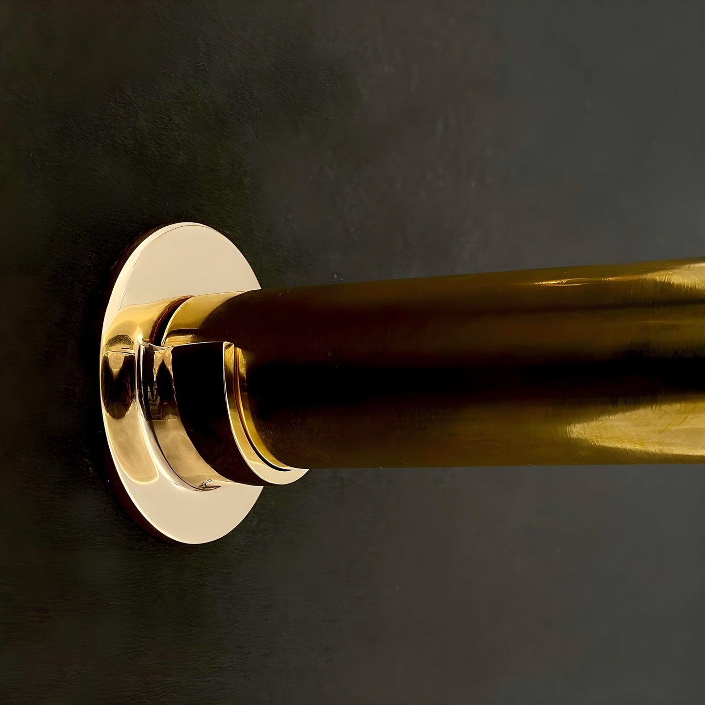 Closet Rod Bracket Set for 1-1/4"- Unlacquered Polished Brass