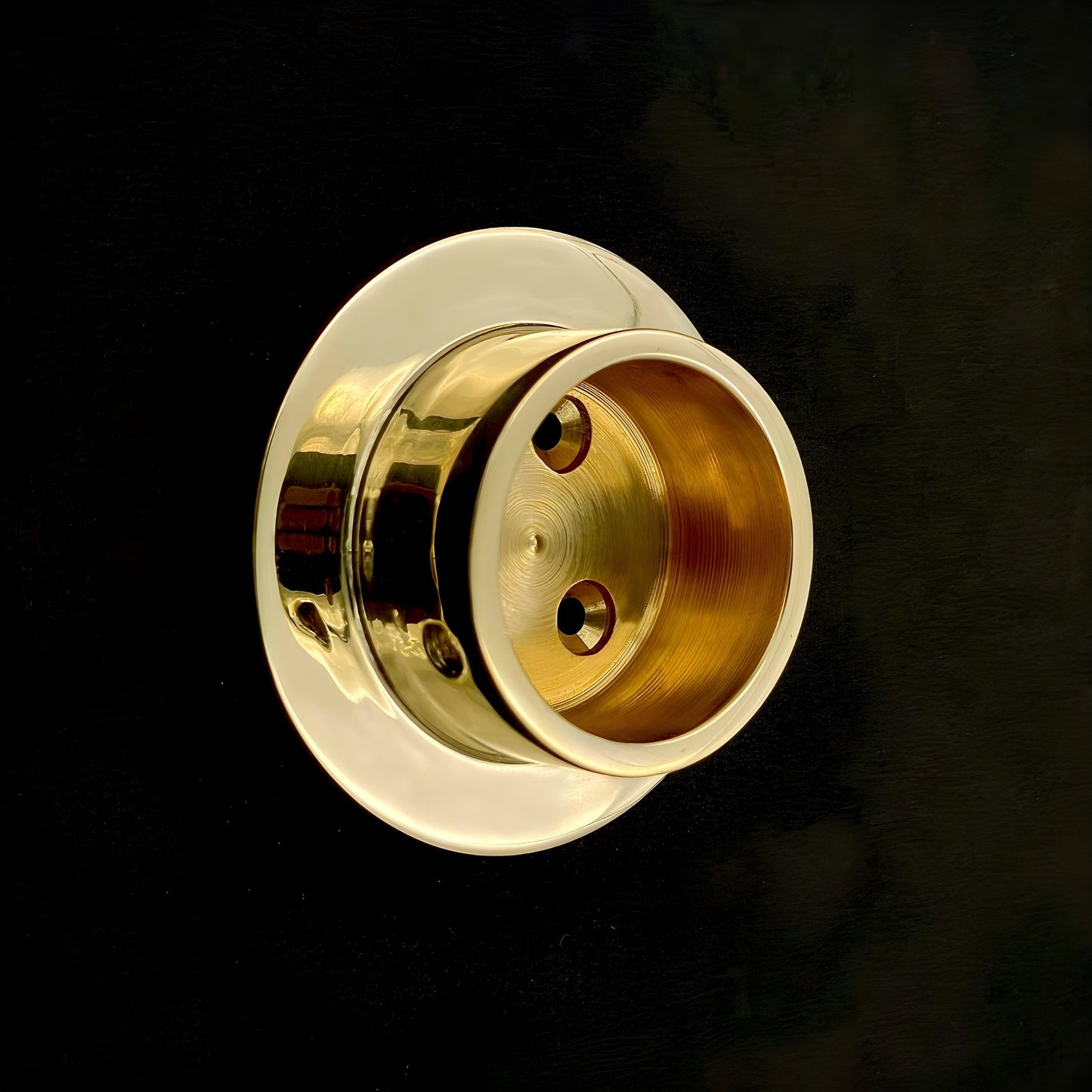 Closet Rod Closed Bracket for 1-1/4"- Unlacquered Polished Brass