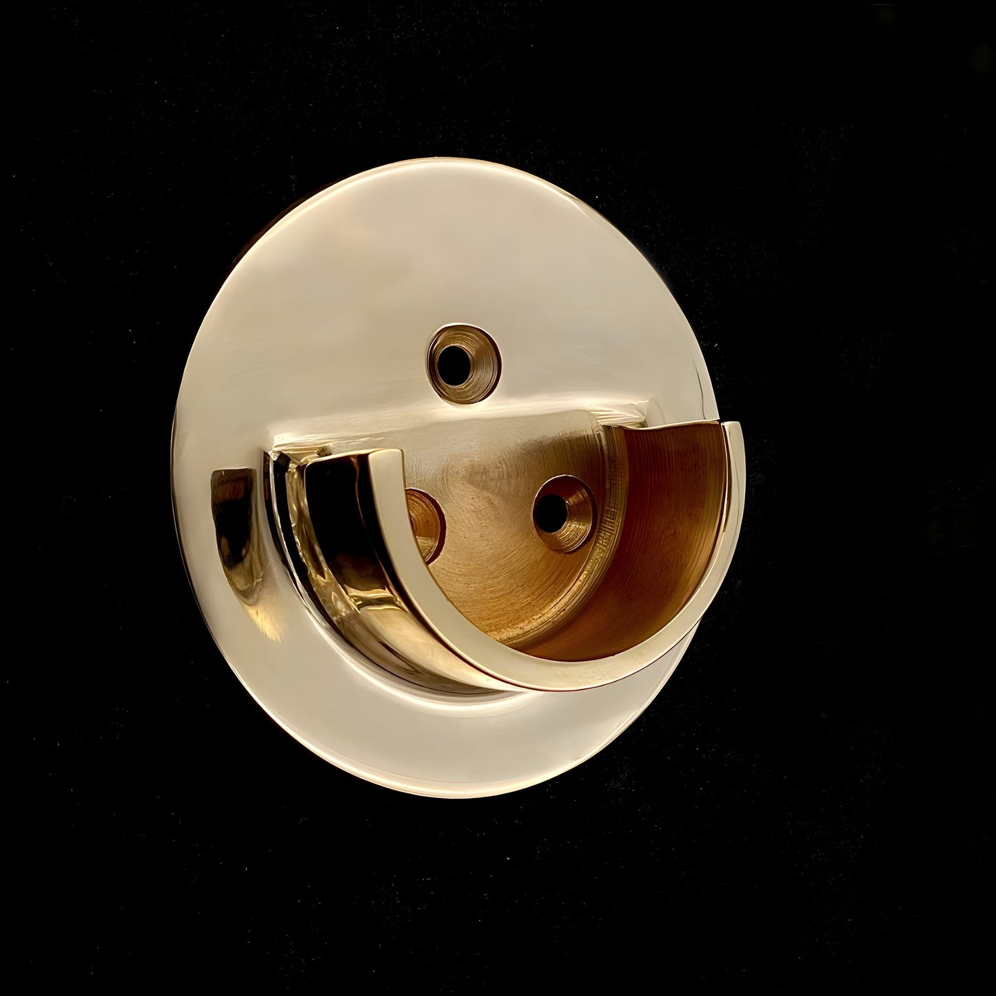 Closet Rod Bracket Set for 1-1/4"- Unlacquered Polished Brass