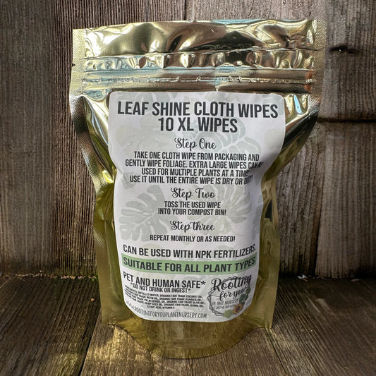 Leaf Shine Cloth Wipes Natural & Organic - Oregon Licensed Nursery