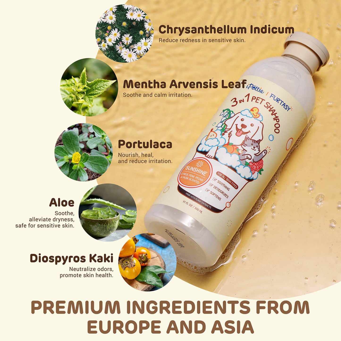 Furtasy Pet Shampoo, Sunshine & Cozy Formulas
