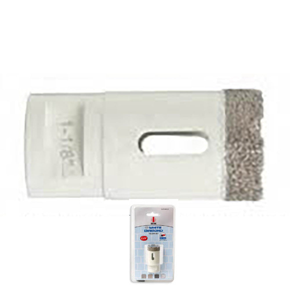 1 3/8" ITM White Diamond Tile Bit 5/8 in. Thread OAL 2 3/8 in. Drilling 1 1/4 in.