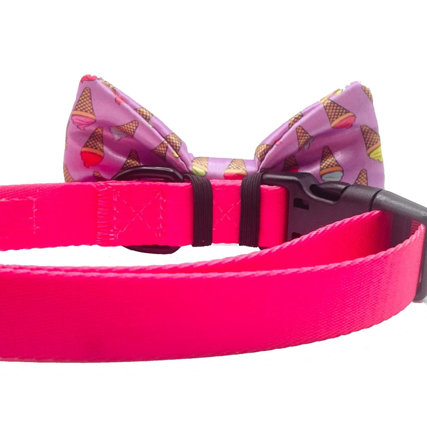 Ice Cream Cone Purple Dog Bow Tie