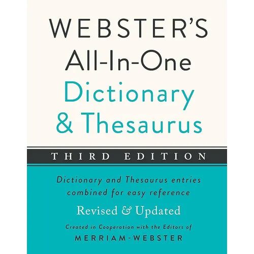 Webster's All-In-One Dictionary and Thesaurus, Third Edition