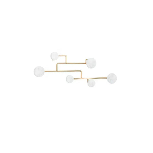 Brass Coat Rack Modern Wall Mounted Hat, Marble Peg , Towel Hanger Wooden Hooks Robe Racks, Entryway hooks