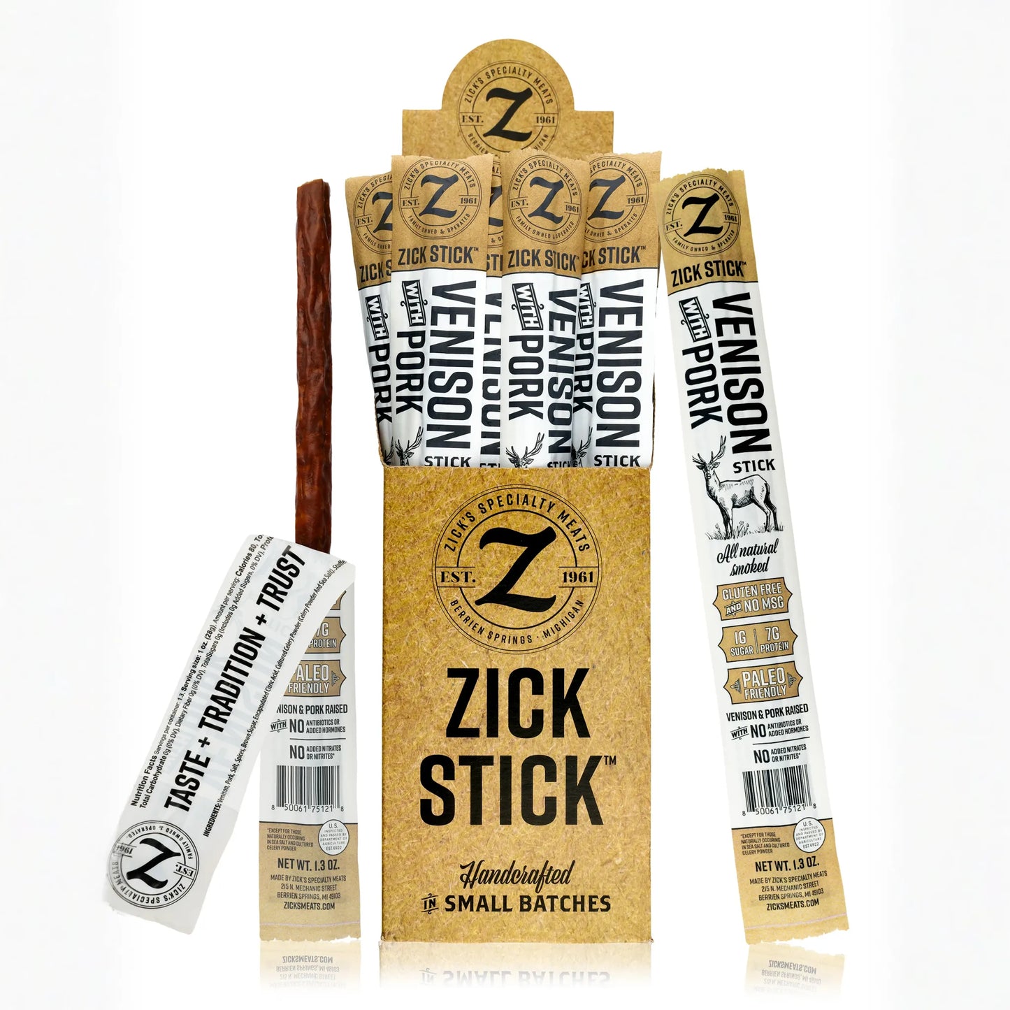 Zick Stick Venison with Pork – 1.3oz