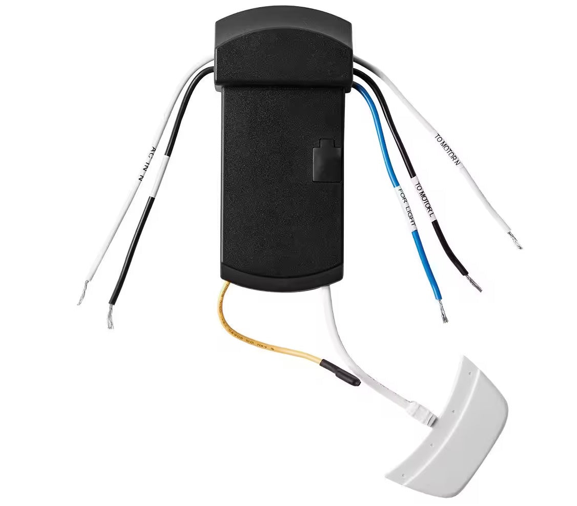Hampton Bay Universal Smart Wi-Fi 76278 4-Speed Ceiling Fan Remote Control Kit – Compatible with AC Motor Fans via Hubspace