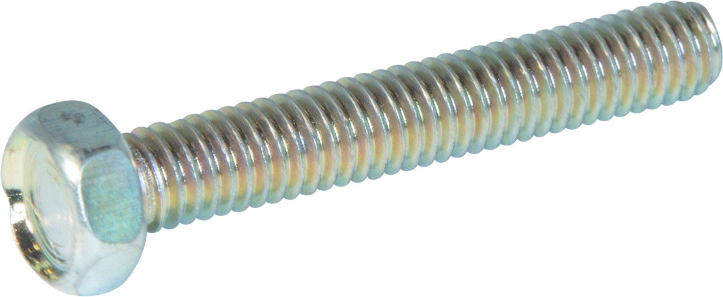 8-32 x 1/2 Indented Hex Head Machine Screw Zinc