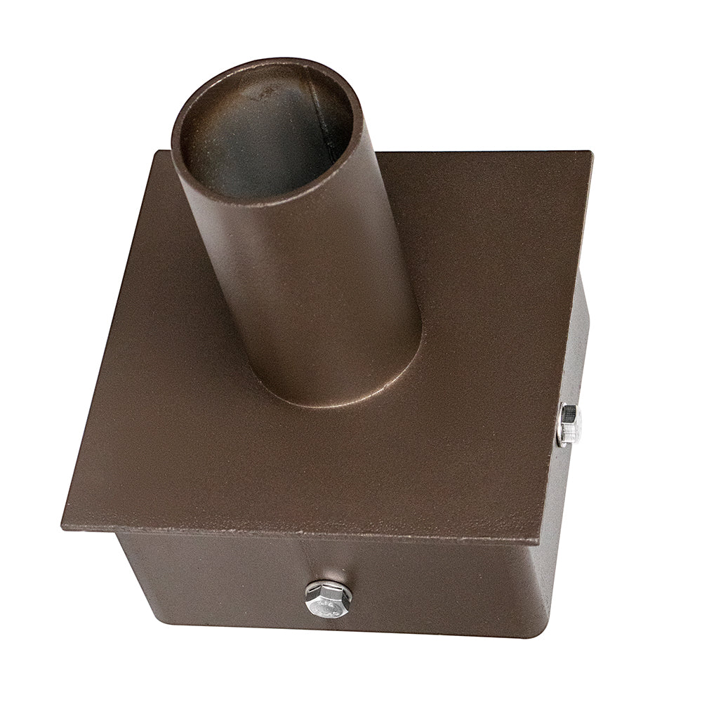 6 Inch Square Pole Tenon Adapter, Slip Fit Mounting Brackets for LED Parking Lot Light, Shoebox Lights