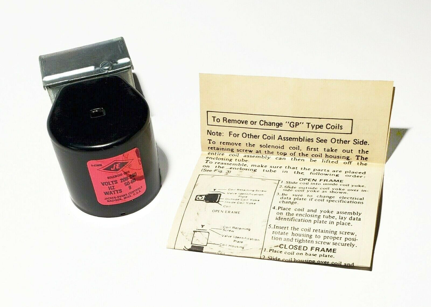 JE / Parker G-23MM Industrial Solenoid Valve Coil NOS