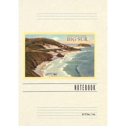 Vintage Lined Notebook Greetings from Big Sur