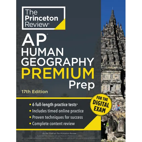 Princeton Review AP Human Geography Premium Prep, 17th Edition: 6 Practice Tests + Digital Practice Online + Content Review