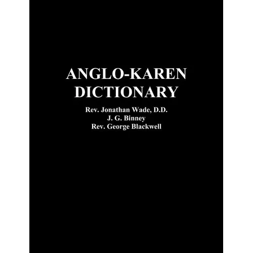 Anglo-Karen Dictionary