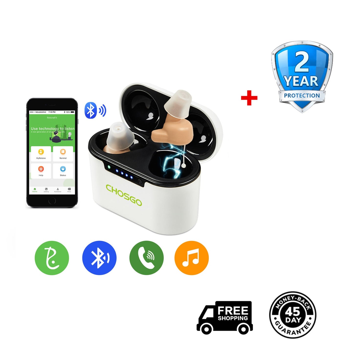 K23 Bluetooth OTC Hearing Aids