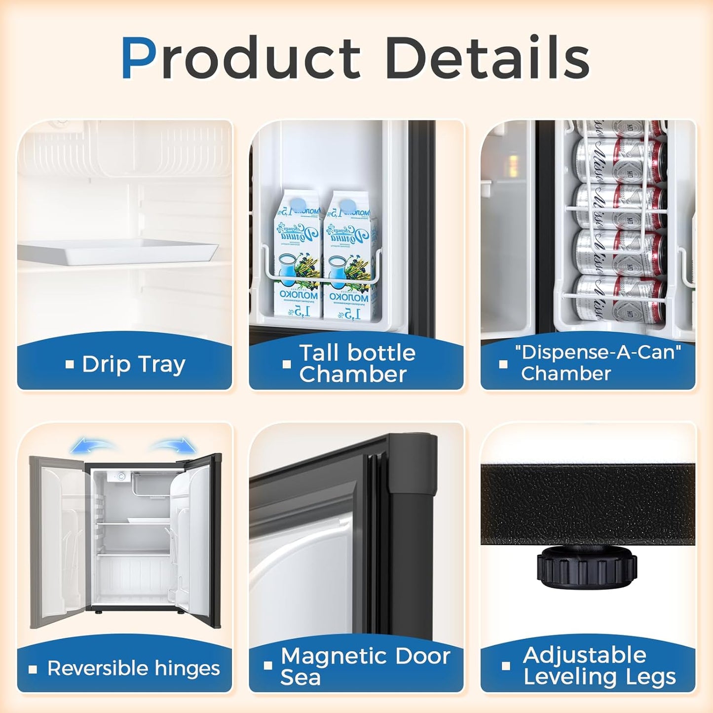 1.6\2.6\3.2 cu. ft Mini Fridge with Freezer