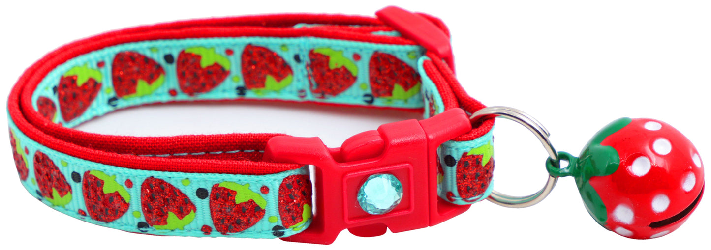 Strawberries Breakaway Cat Collar